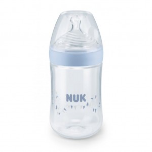 Dojčenská fľaša NUK Nature Sense 260ml, modrá